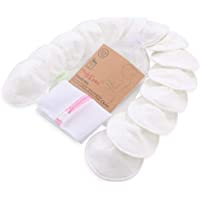 Almohadillas de lactancia de bambú orgánico - 14 almohadillas lavables + bolsa de lavado - Almohadilla de lactancia para…